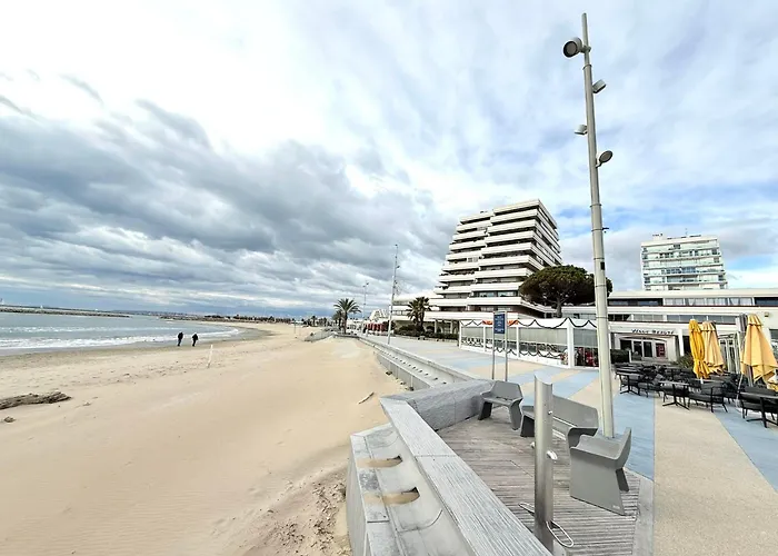 شقة Grande Motte Quartier Couchant - Parking - Balcon- Piscine - 300m لا غراند موت